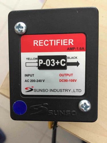 1PC Rectifier Motor Brake Device RECTIFIER P-03+C AC200~240V DC90~108V 1.6AMP