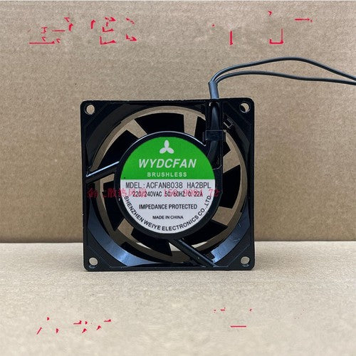1 PCS WYDCFAN Fan ACFAN8038 HA2BPL AC 220-240V 8038 8CM 2 Wire cooling fan