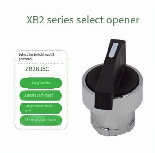 2PCS 3-gear Self Reset Metal Operating Button Switch Head ZB2BJ5C ZB2-BJ5C