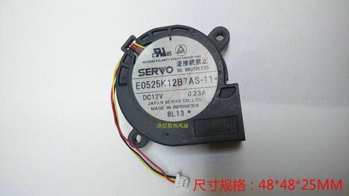 1 pcs SERVO Fan E0525K12B7AS-11 DC 12V 0.23A 3-wire small blower cooling fan