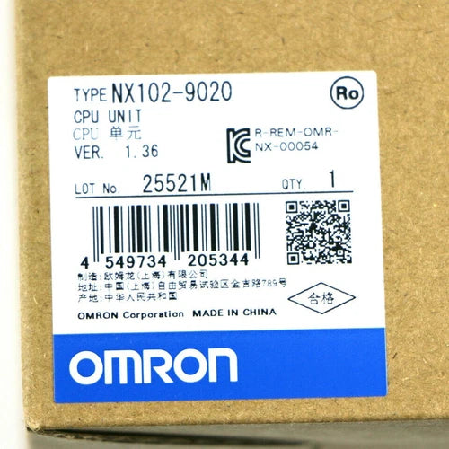 NX102-9020 OMRON NX102-9020 CPU UNIT Module