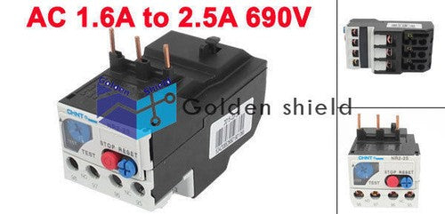 NR2-25 3 Pole Electric Thermal Overload Relay AC 1.6A to 2.5A 690V