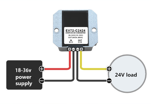 DC voltage regulator 24V to 24V buck-boost module 18-36V to 24V 3A 72W