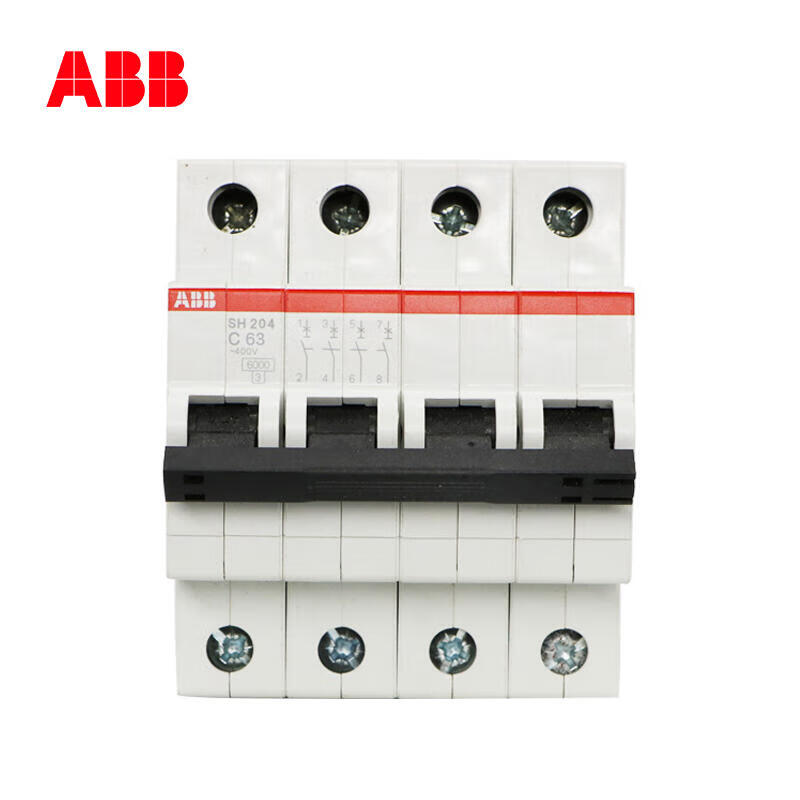 ABB SH204-C10 Miniature Circuit Breaker, 10A, 4-Pole