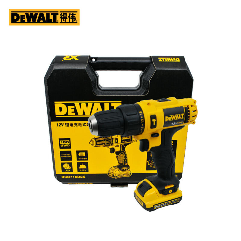 Dewalt 12V Cordless Impact Drill 10mm (2Pcs Bttries + Charger)