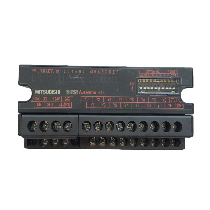 Mitsubishi Electric output module 16-point transistor output, 24VDC (0.5A); AJ65SBTB1-16T