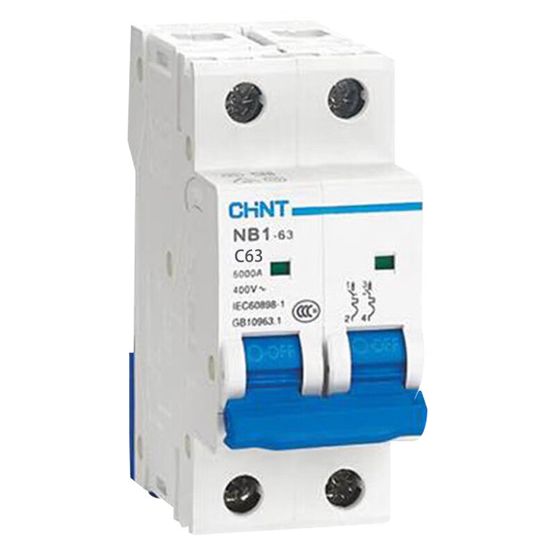 Chint miniature circuit breaker 2P 63A C 6kA NB1-63 2P C63 6kA (R)