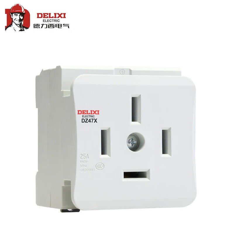 Delixi Electric modular socket; DZ47X three-phase four-pole 25A