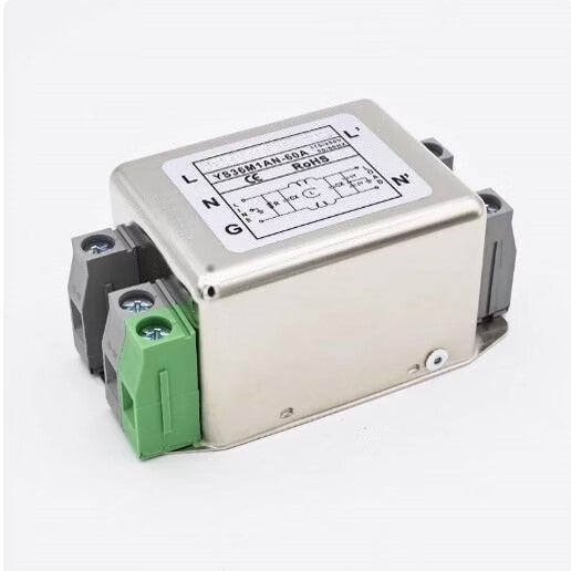 Angming Single-Phase 220V Terminal Block Rail-Mounted Power Filter, Level 1 YS36M1AN-40A Terminal Block, Screw Fixing