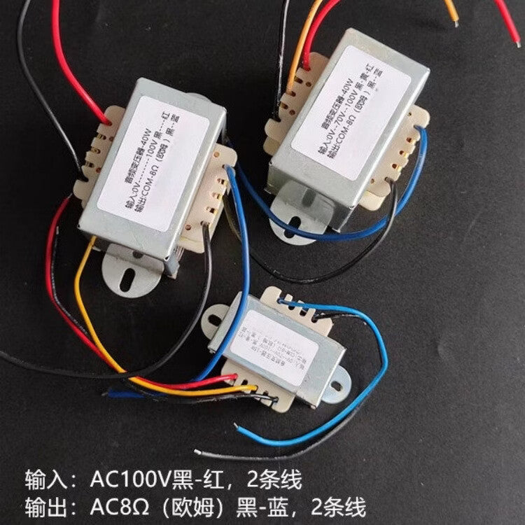 Angming 6W-100W Constant Voltage/Constant Impedance Converter Audio Column Speaker Public Address Line Transformer 100V to 8Ω 3W Input Voltage 0V-70V-100V Three-Wire / Power 160W