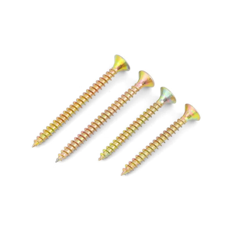 Goodyear eco-friendly fiberboard cabinet screws, paint-free board wardrobe screws, woodworking self-tapping screws M4*35 (approx. 100 pieces, caps not included)