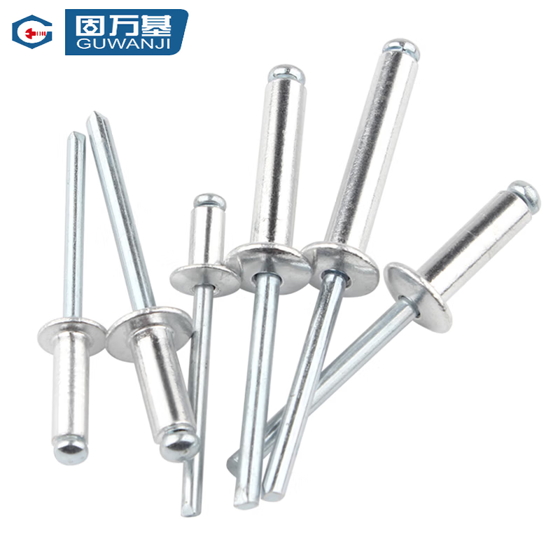 GUWANJI Open-Type Flat Round Head Blind Rivet, Aluminum Blind Rivet, Semi-Round Head Blind Rivet, Open-Type K-Type Rivet, M4x16 [1 piece]