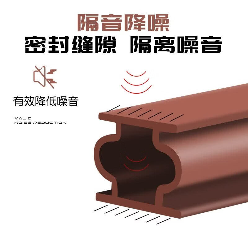 Tianli Door and Window Sealing Strips, I-shaped Brown - 6 meters long * 10mm wide * 6mm, Anti-collision and Soundproofing Strips for Security Doors and Entrance Doors, Silicone Rubber Gap Filler Strips for Windows, Door Seam Strips