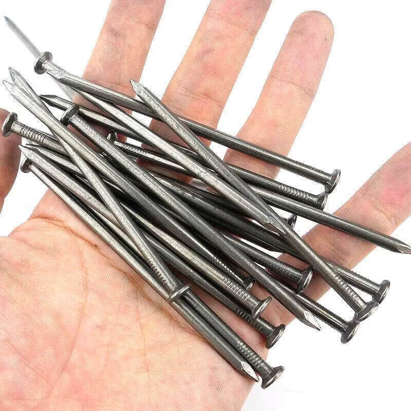 Mandelai woodworking nails, construction nails, special round nails, plain round head nails, solid wood nails, nails, foreign nails, round nails, handmade wall nails, woodworking nails, 60mm (1KG/bag)