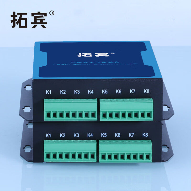 TUOBIN-T/R8ZK 8-channel unidirectional switch alarm to fiber optic extender for 20KM single-mode single-fiber SC infrared beam electronic fence smoke detector access control signal transmission