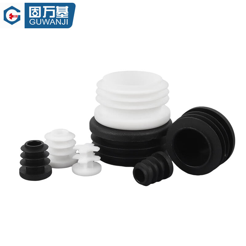 GUWANJI Round Tube Plugs, Plastic Plugs, Rubber Plugs, Stainless Steel Tube Plugs, Foot Plugs, End Caps, Furniture Table Leg Pads, Black, 22mm [100 pieces/pack]