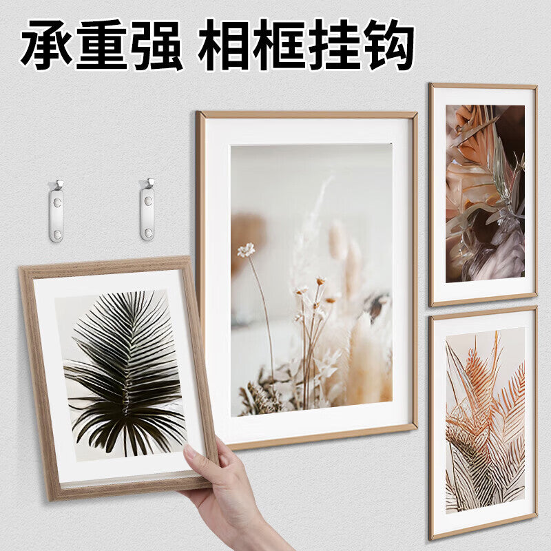 Milachi picture frame hooks, concealed hanging hooks for whitewashed walls, traceless nail hooks, high load-bearing steel nails, large picture frame hooks for murals, wedding photos, decorative paintings, wall nails [Stainless Steel Concealed Hanging] - 4