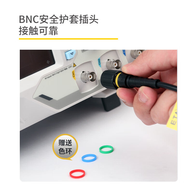 ETA 2042 High-Quality Oscilloscope BNC to Test Lead Wire 50 Ohm Signal Generator Dual Hook Test Lead Kit