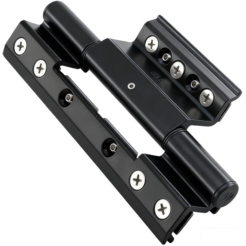 Thermally broken aluminum alloy door and window hinges, casement window hinges, drill-free invisible hinges, black long - 150mm long