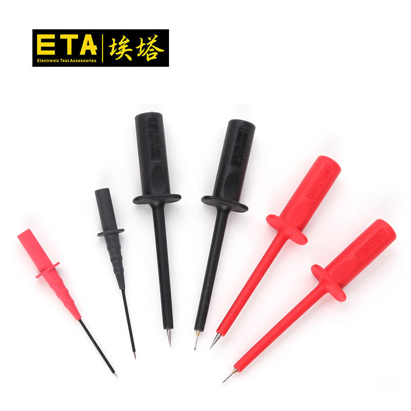 ETA4404 Circuit Repair Tip Probe Test Stick 4mm Insertion Wire Breaking Kit, Red and Black * 5 Pairs