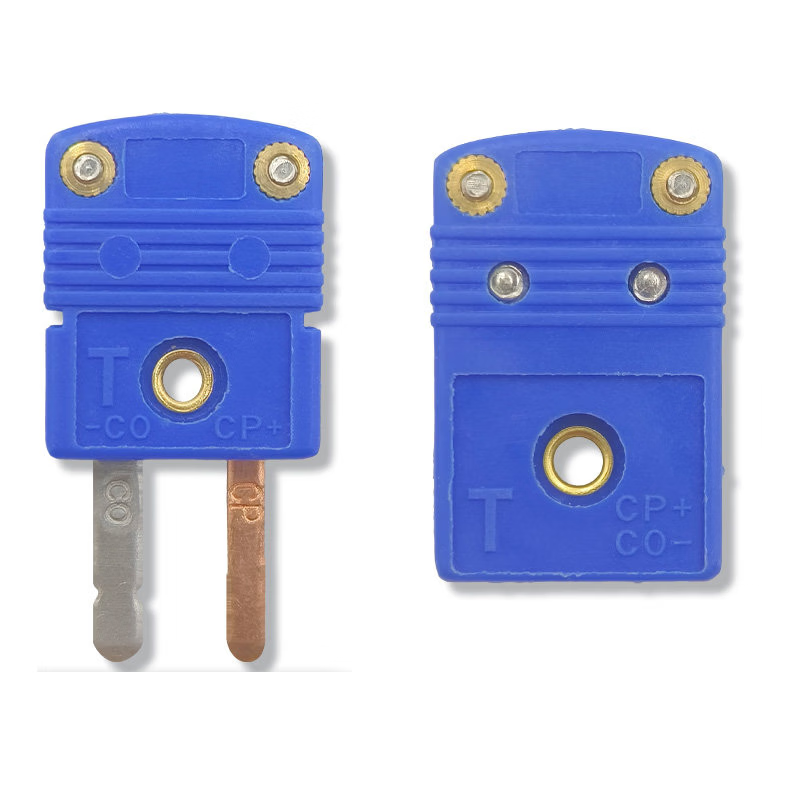 Kaimiyou Thermocouple T-Type Plug and Socket Connector, Small Blue Plug SMPW-T-M (10 pieces)