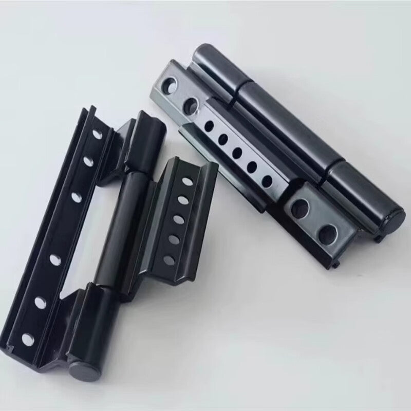 Thermally broken aluminum alloy door and window hinges, casement window hinges, drill-free invisible hinges, black long - 150mm long