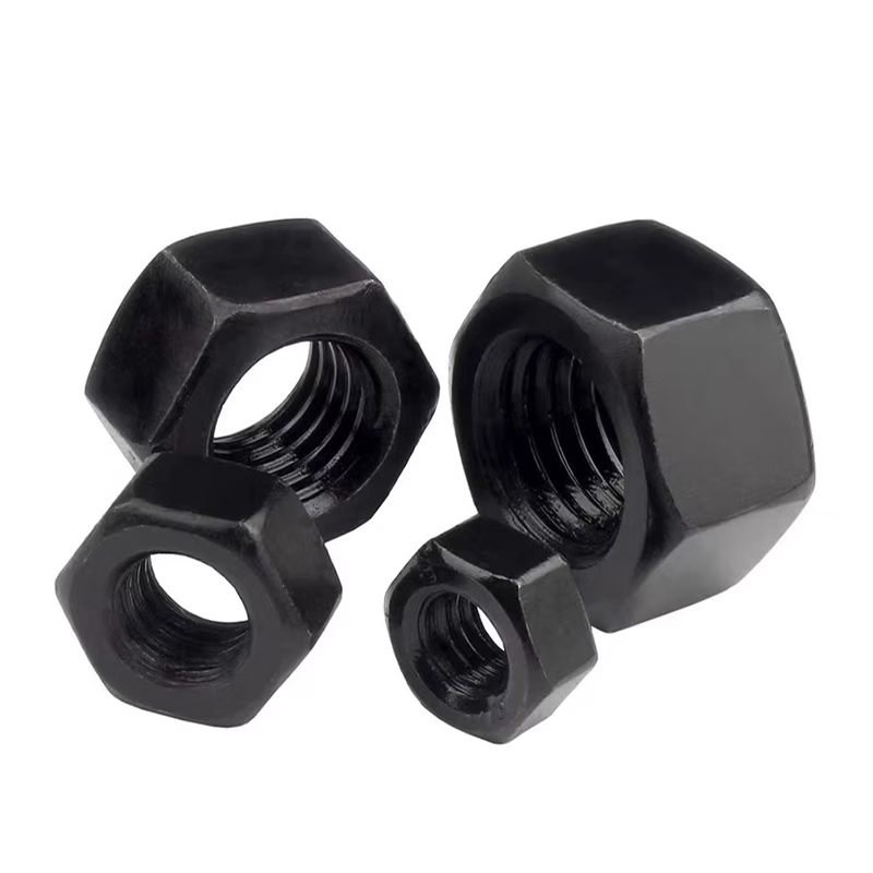 GUWANJI hex nuts, grade 8 iron, blackened, reverse thread hex nuts, bolt caps, screw caps, nut caps, M10 [200 pieces]