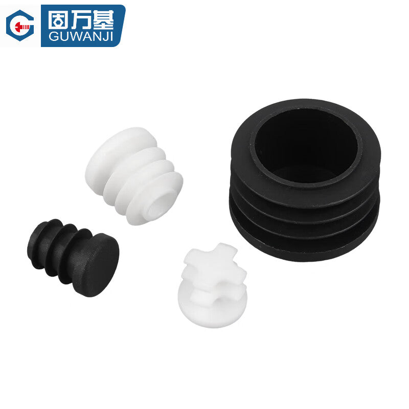 GUWANJI Round Tube Plugs, Plastic Plugs, Rubber Plugs, Stainless Steel Tube Plugs, Foot Plugs, End Caps, Furniture Table Leg Pads, Black, 22mm [100 pieces/pack]