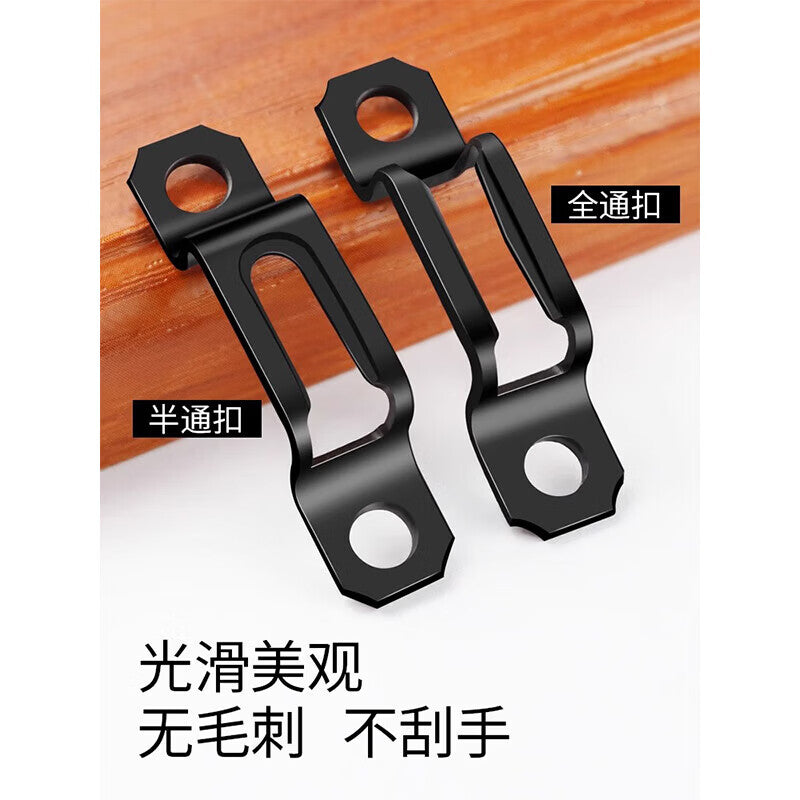 Hantiangong Invisible Two-in-One Connector for Furniture, Wardrobes, Cabinets, Woodworking Shelves, Fasteners, Stainless Steel Full-Through Fasteners [100 Pieces]