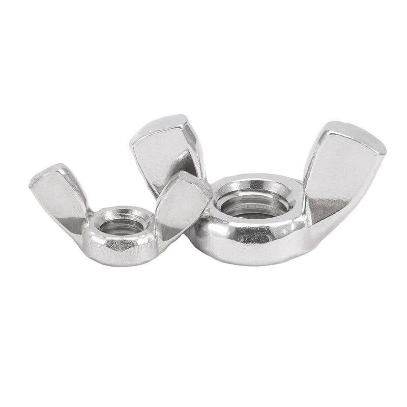 Tengchi (CT) 316 Stainless Steel Wing Nuts, Butterfly-Shaped Nuts, Ingot-Shaped Ram's Horn Hand-Tightening Nuts M8 (10 pieces)