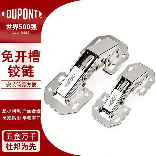 DuPont (DU PONT) No-Drill Universal Hinges, Frog-Style Cabinet Hinges, No Grooving Required, Hydraulic Bridge Hinges for Cabinet Doors and Wardrobes, 4-inch, 1 Set