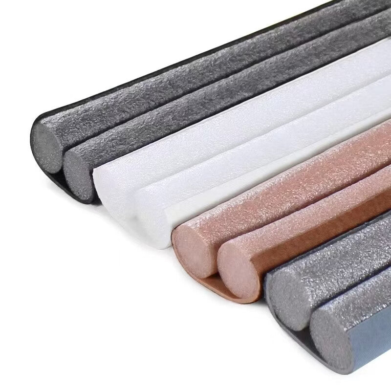 Platinum foam door bottom sealing strip, windproof door seam blocking, windproof door and soundproof door sticker, window windproof and windproof strip, black, 93cm long (two rolls).