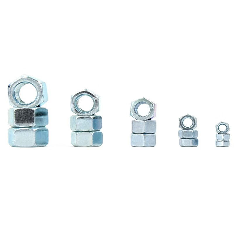 Bingyu Grade 8 High-Strength Galvanized Hex Nuts GB6170 External Hex Nuts M10 (100 pieces/pack) BY-378