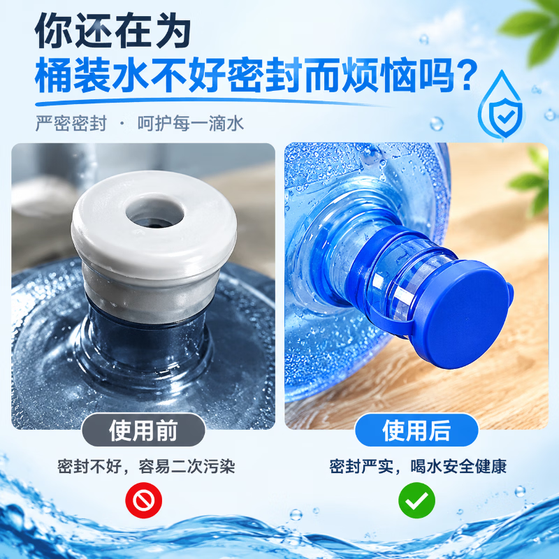 TIMUS anti-drop sealing water bottle cap with ring, purified water bottle cap, mineral water bottle cap, water dispenser cap with hole
