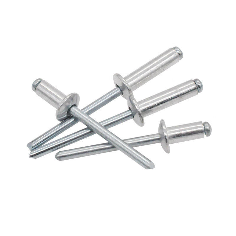 Tengchi (CT) Open-type Countersunk Head Blind Rivets, Aluminum Open-type Flat Round Head Blind Rivets, Screws, Flat Head Pull-in Rivets, M4x13 [200 pieces/pack]