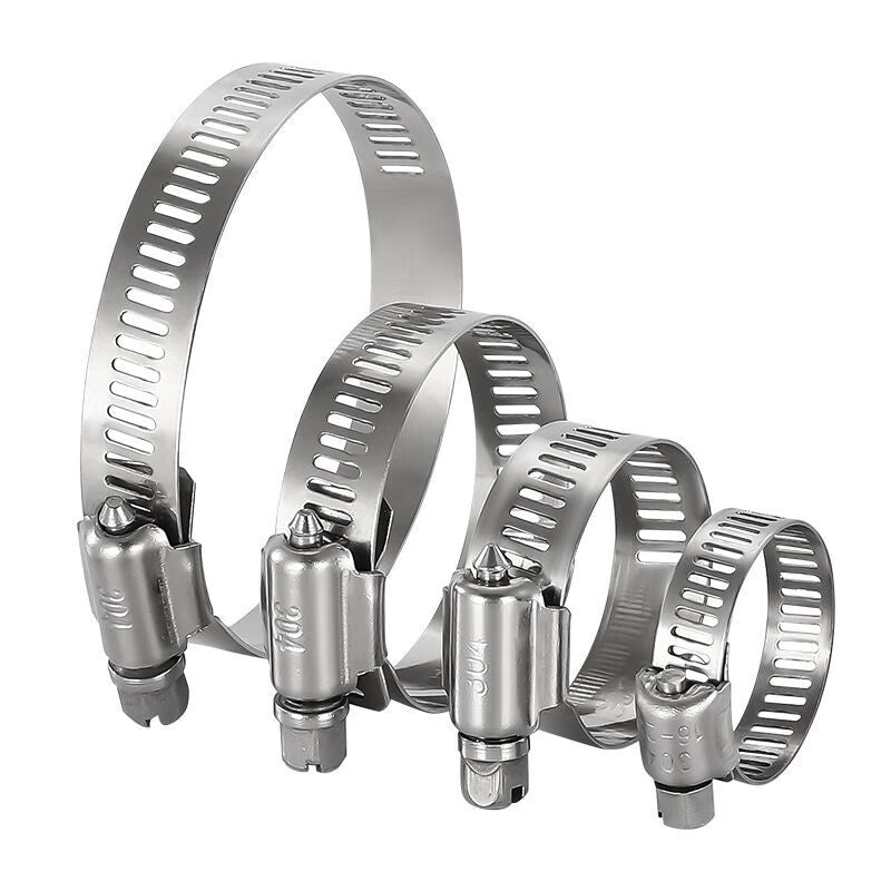 Minggu 304 Stainless Steel Hose Clamps, Pipe Clips, Hoisting Clamps, Loose Clamps, Gas Pipes, Water Pipes, Range Hoods, Washing Machines, Gas Pipe Clips, Pipe Clamps, Φ232-254mm (5 pieces)