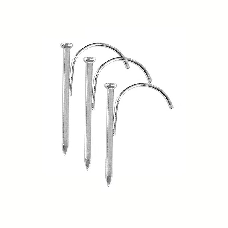 Xiaofeng Precision Pipe Hooks, Square Hooks, Hardened Cement Nails, Integrated Hook and Fixing Nails, Wall-Mounted Hooks and Conduit Clips, for 6-point and 25mm Pipes (Gold, 60 pieces)