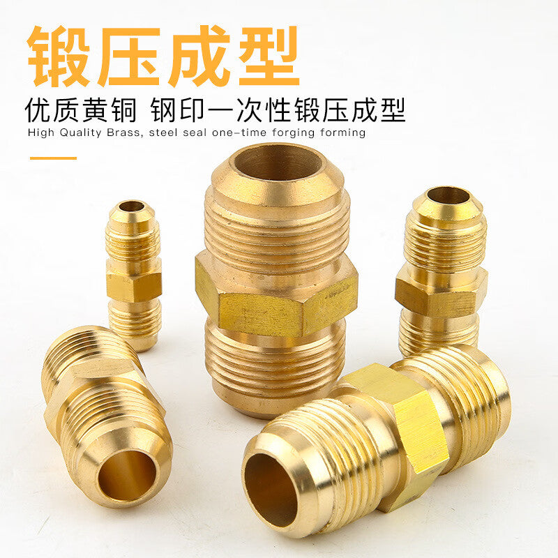Zhunming Air Conditioner Copper Pipe Extension Fitting, Copper Nail Refrigeration Repair Parts, Solder-Free Aluminum Pipe Connector, 2-point (φ6mm) with Nail, 1 set