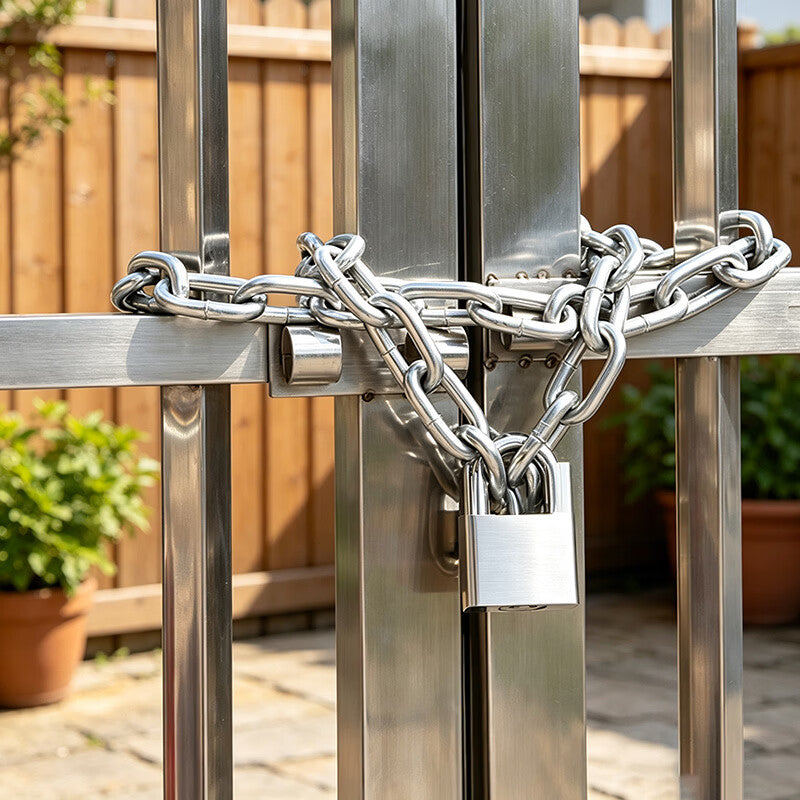 Chuke chain lock, anti-theft chain lock, anti-cutting iron chain lock, bicycle lock, electric bicycle chain padlock, thickened 0.5m.