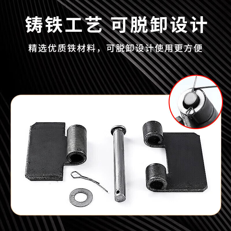 Hantian Heavy-Duty Welded Hinges, Heavy-Duty Hinges, Heavy-Duty Iron Door Hinges, Car Door Disassembly and Welding Hinges, Heavy-Duty Hinges, 8cm Thickened, 2-Pack, Shipped from Beijing Warehouse