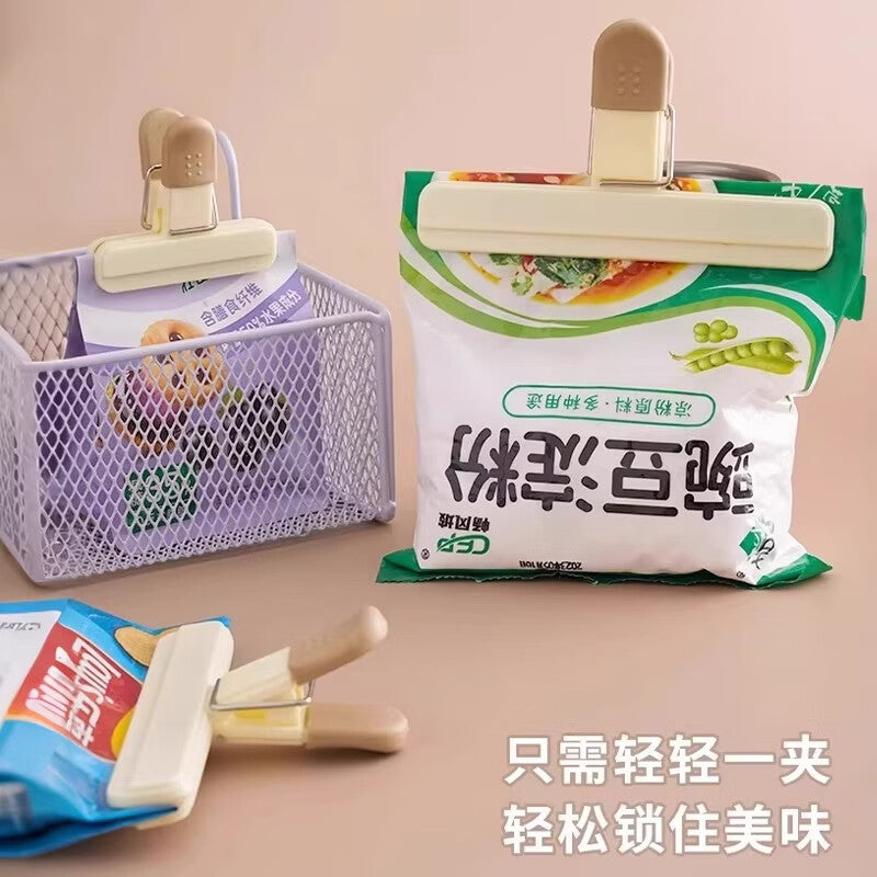 TIMUS sealing clips, food sealing clips, moisture-proof clips, snack clips, leaf sealers, large size, four-pack, strong sealing clips, large size * 4