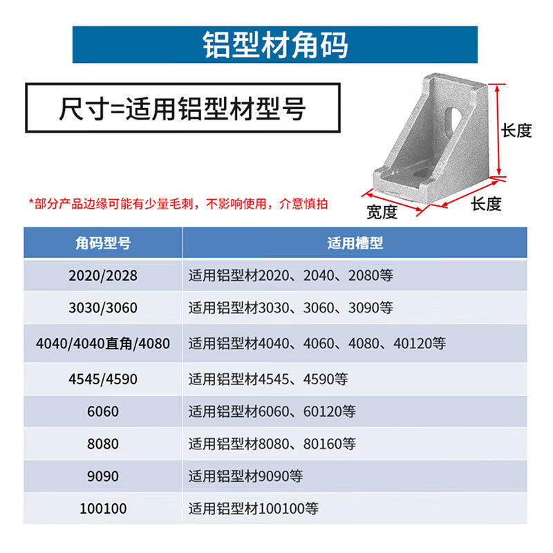 Haisik Industrial Aluminum Profiles, Aluminum Alloy Angle Brackets, with Screws, 2028 Standard T-Nut Set (4 Sets) HKxy-8 [Beijing Warehouse Delivery]