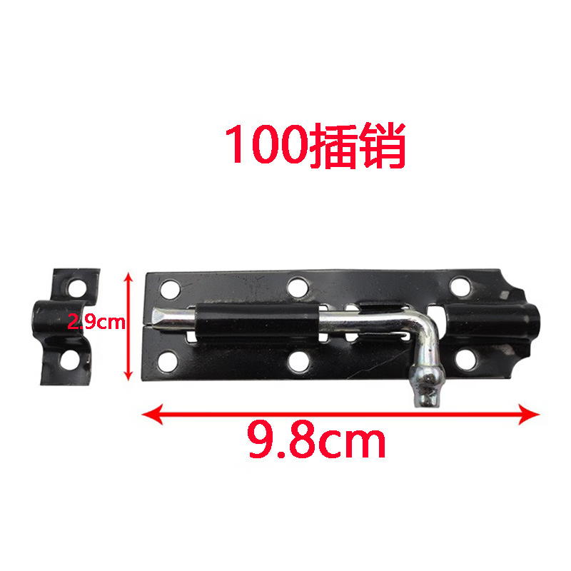 Steel Precast Products - Old-fashioned Thickened Window and Door Bolts (4-inch, 100mm) - 2-pack (includes screws), Wooden Door Bolts, Welding, Universal Anti-theft Iron Bolts