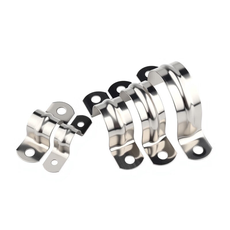 Peifan 304 Stainless Steel Thickened Riding Clip U-Shaped Clip Hose Clamp M8 (5 pieces)