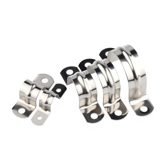 Peifan 304 Stainless Steel Thickened Riding Clip U-Shaped Clip Hose Clamp M8 (5 pieces)