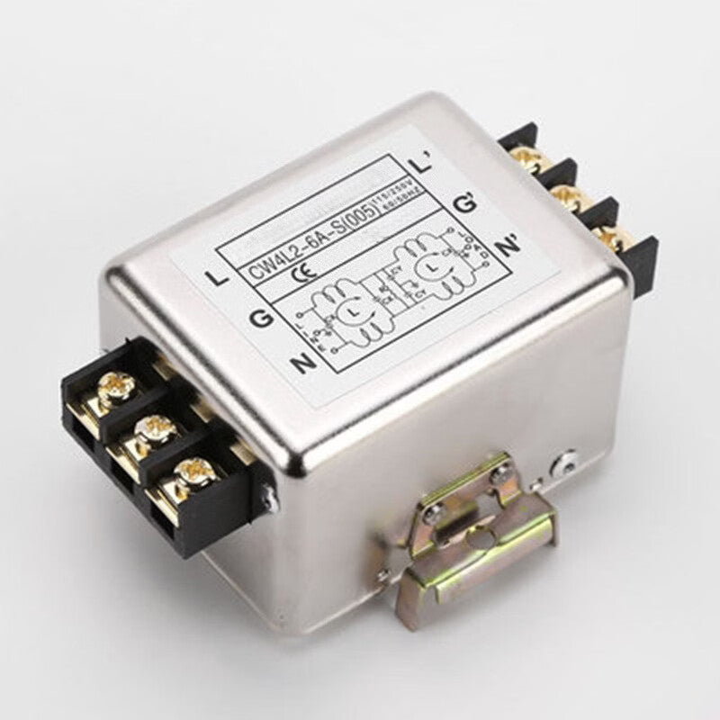 Angming Single-Phase 220V Terminal Block Rail-Mounted Power Filter, Level 1 YS36M1AN-40A Terminal Block, Screw Fixing
