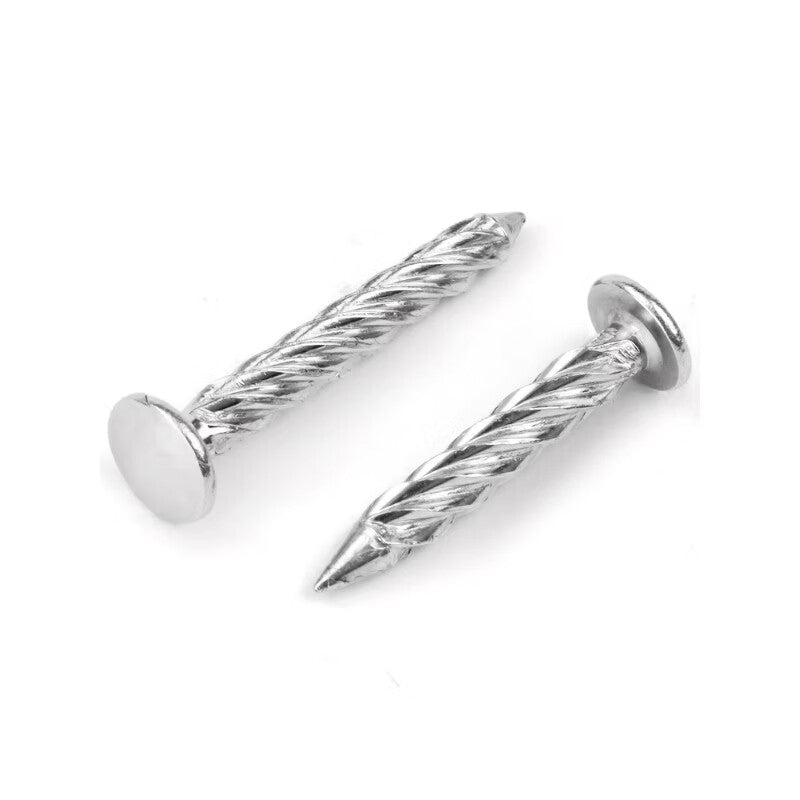 GOOS thickened threaded nails, anti-theft mesh fixing nails, twist nails, steel nails, cement nails, burst screws, carbon steel M8*100 (50 pieces)