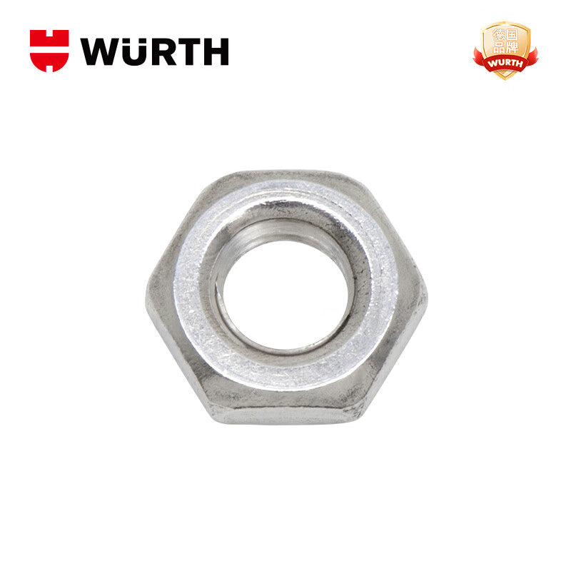 WURTH Hex Head Thin Nuts - DIN439-B-A2-WS10-M6 50 pieces/pack 03286