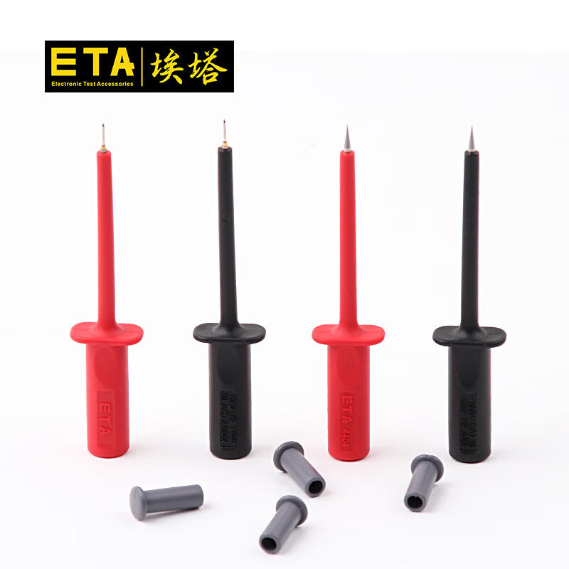 ETA4404 Circuit Repair Tip Probe Test Stick 4mm Insertion Wire Breaking Kit, Red and Black * 5 Pairs