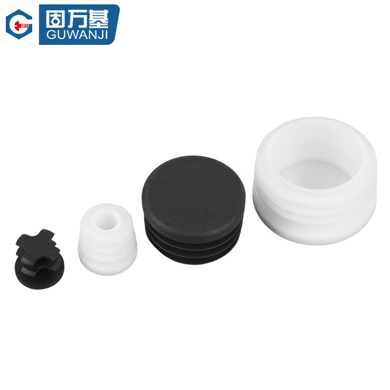 GUWANJI Round Tube Plugs, Plastic Plugs, Rubber Plugs, Stainless Steel Tube Plugs, Foot Plugs, End Caps, Furniture Table Leg Pads, Black, 22mm [100 pieces/pack]